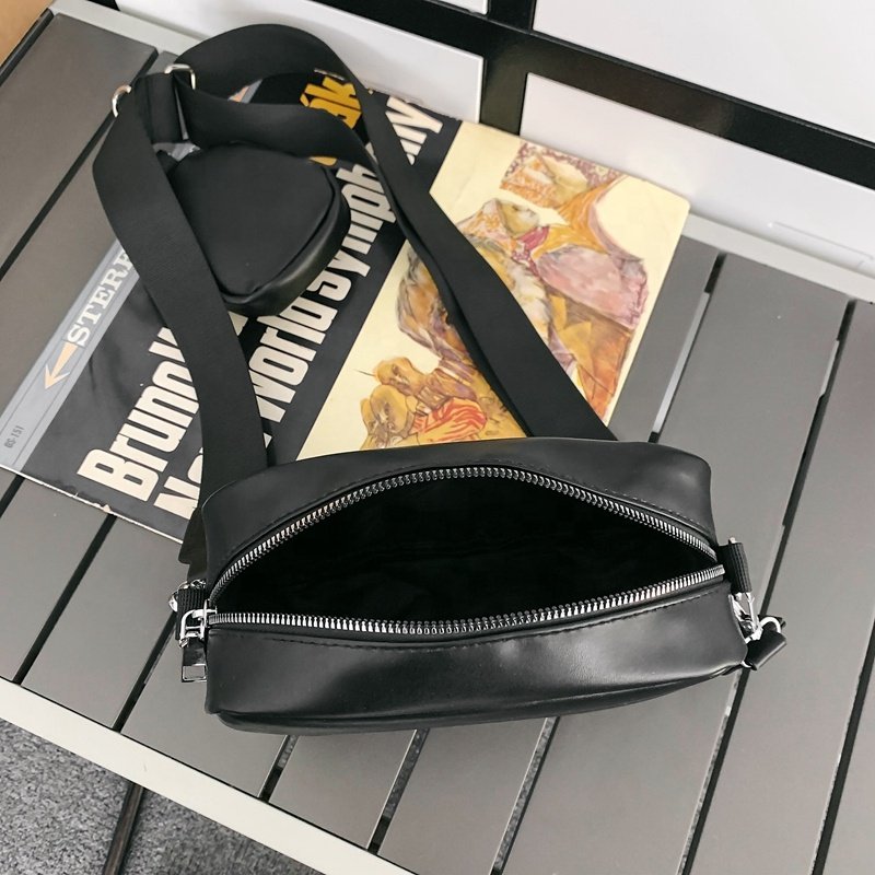 New Arrival High Quality PU Leather Crossbody Messenger Shoulder Hand Purse Bags Unisex Women's Embroidery Chain Straps