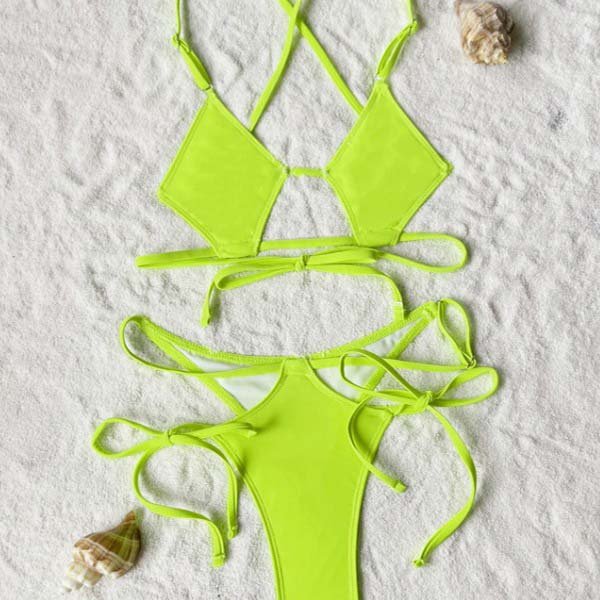YY6149 Swimwear Custom Sexy Glitter Bikini Set Designer Luxury Two Pieces Swimwear Swimsuits for teenagers