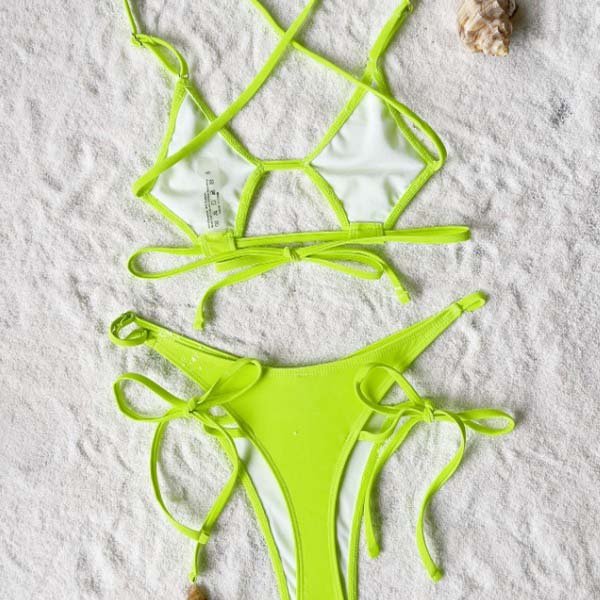 YY6149 Swimwear Custom Sexy Glitter Bikini Set Designer Luxury Two Pieces Swimwear Swimsuits for teenagers