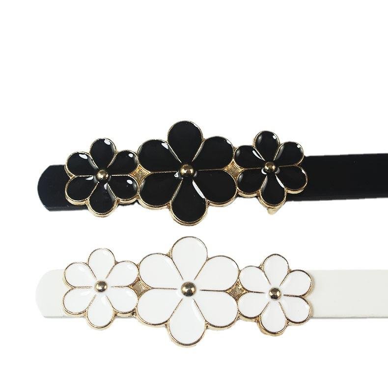 High Quality Adjustable Female Waist Chain Dress Sweater Decoration Fine Belt Maple Buckle Belt For Women