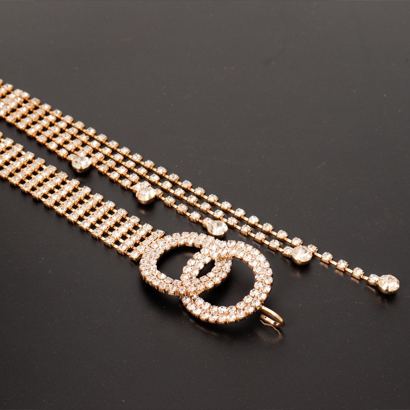 Premium Feeling Crystal Waist Chain Fashion Sparkling Full Diamond Belt Cross Border Ladies Gemstone Belt Waist