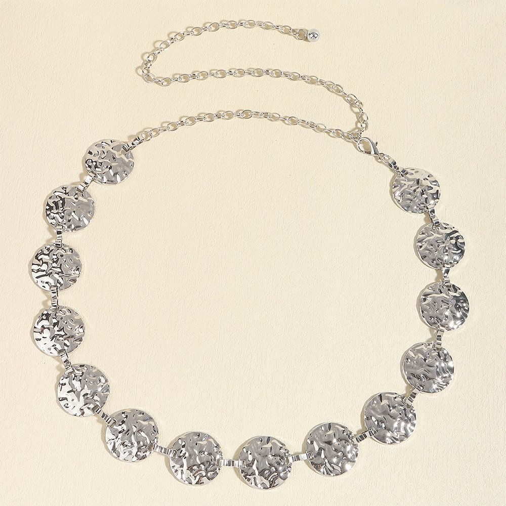 New product Waist Chain dress Metal Thin Waist Chain with Circle Metal Women Summer Beach Chain Belt