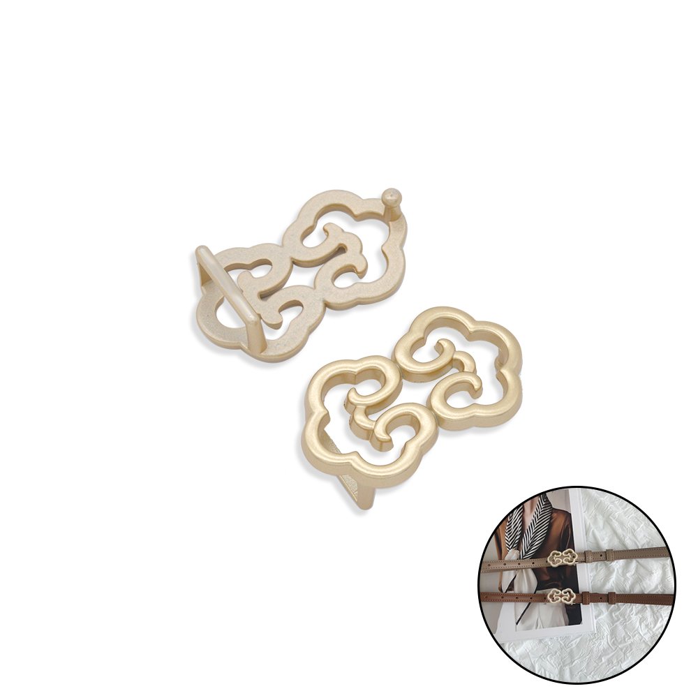 Custom Logo Belt Accessories Metal Zinc Alloy Double D Ring Buckle Handbag Western Sling Chain Pin Belt Buckle Direct Factory