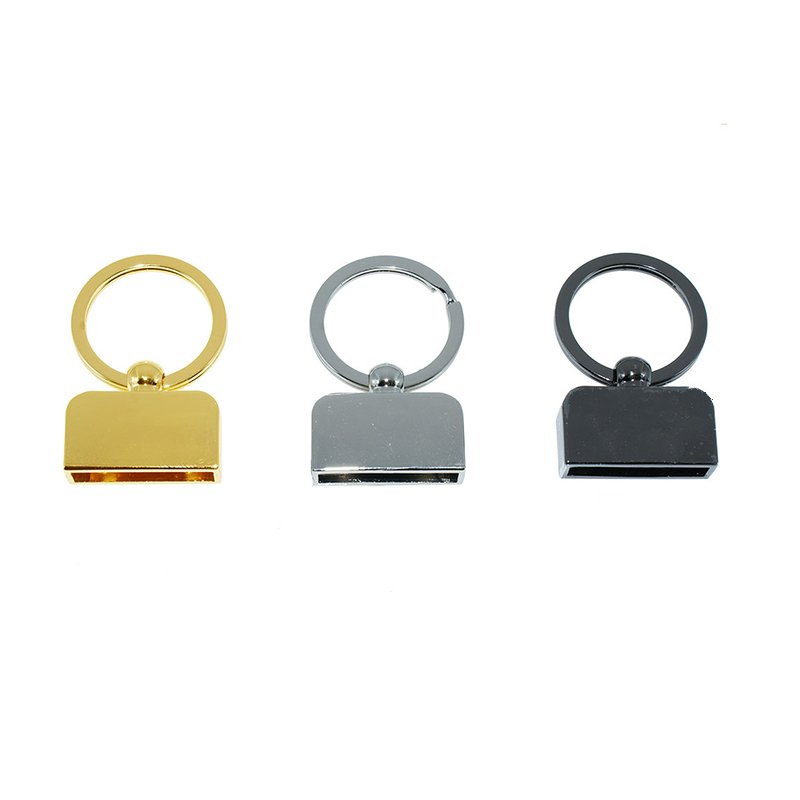 Factory direct sales wristlet high grade car metal key chain with lanyard different size zinc alloy key ring luggage handbag ac