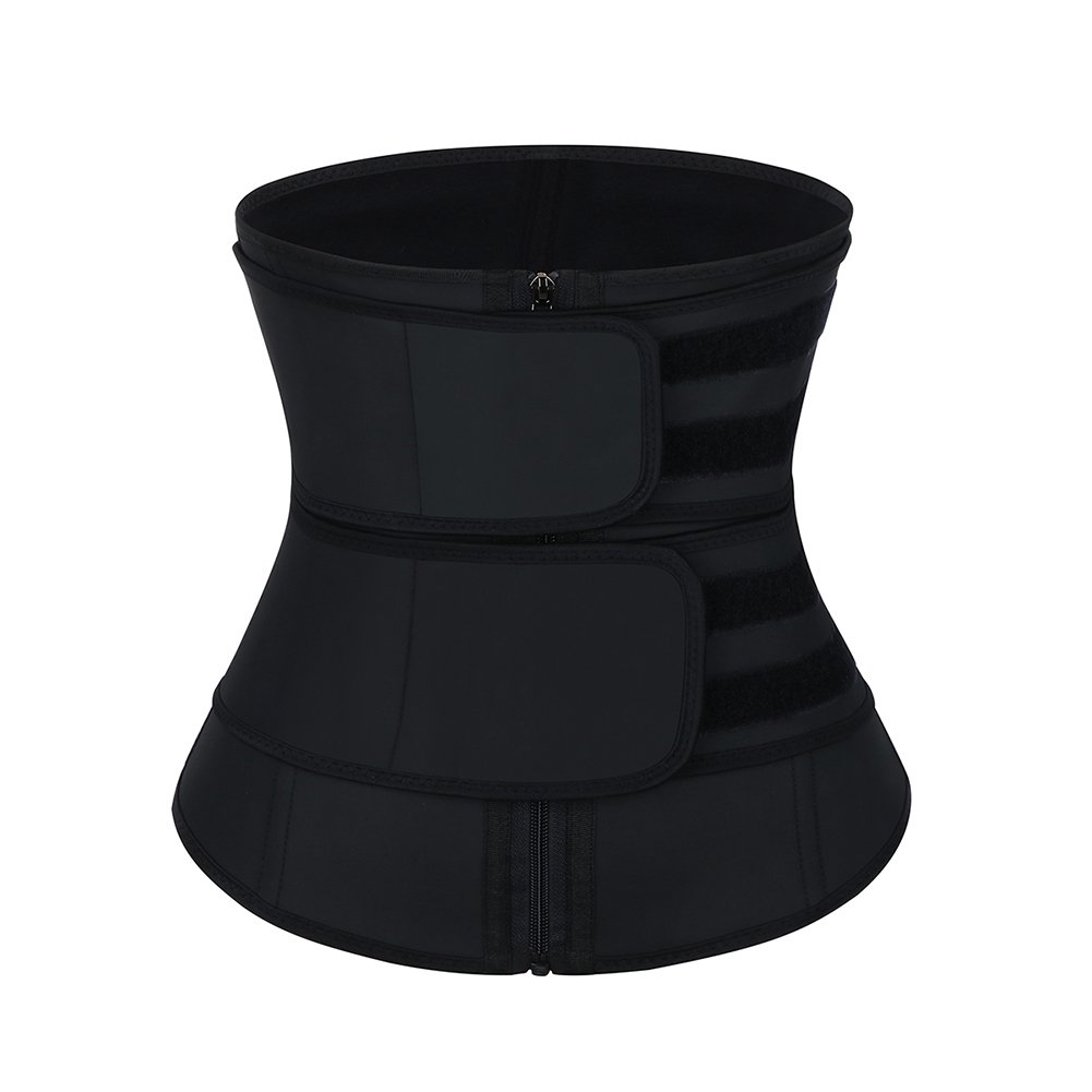 HEXIN High Quality Double Compression Belt Women Latex Waist Trainer Plus Size Shapewear Slimming Tummy Latex Waist Trainer