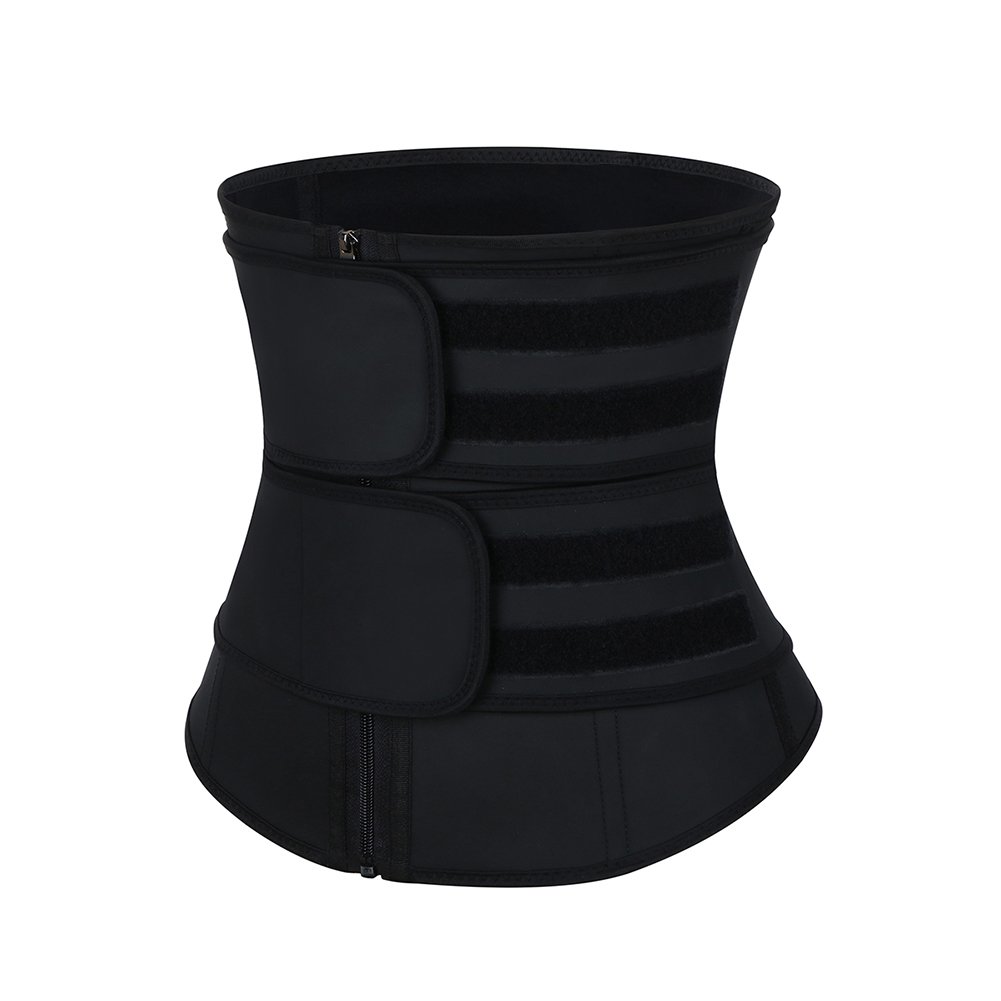 HEXIN High Quality Double Compression Belt Women Latex Waist Trainer Plus Size Shapewear Slimming Tummy Latex Waist Trainer
