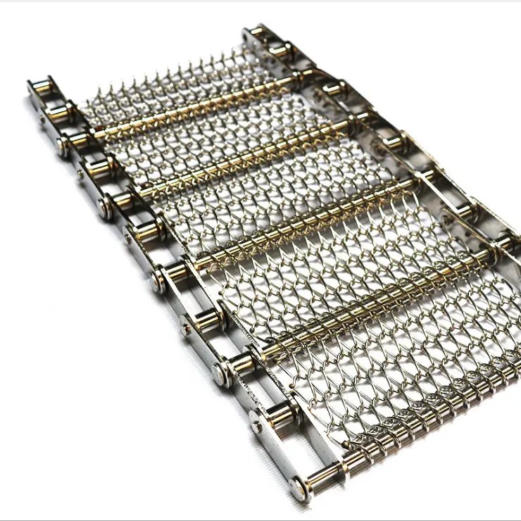 Food Grade 304 Stainless Steel Spiral Wire Mesh Conveyor Belt for Cleaning and Drying