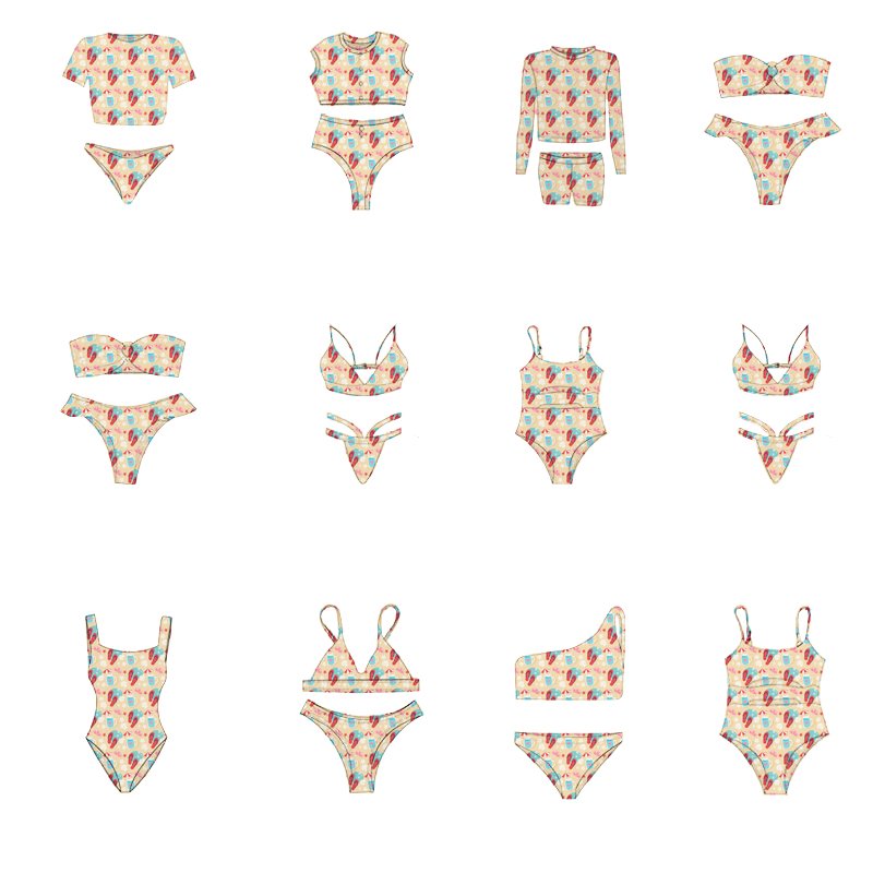 Bikini Women Swimwear Beachwear Swimming Trunks Beach Shorts Swim Suit Push Up Swimsuits Bikinis For Wholesale