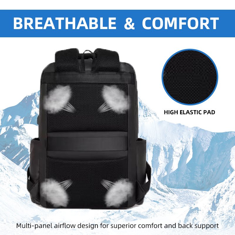 OMASKA Custom travel backpack Waterproof Nylon soft backpack USB Laptop Business Men's Backpack
