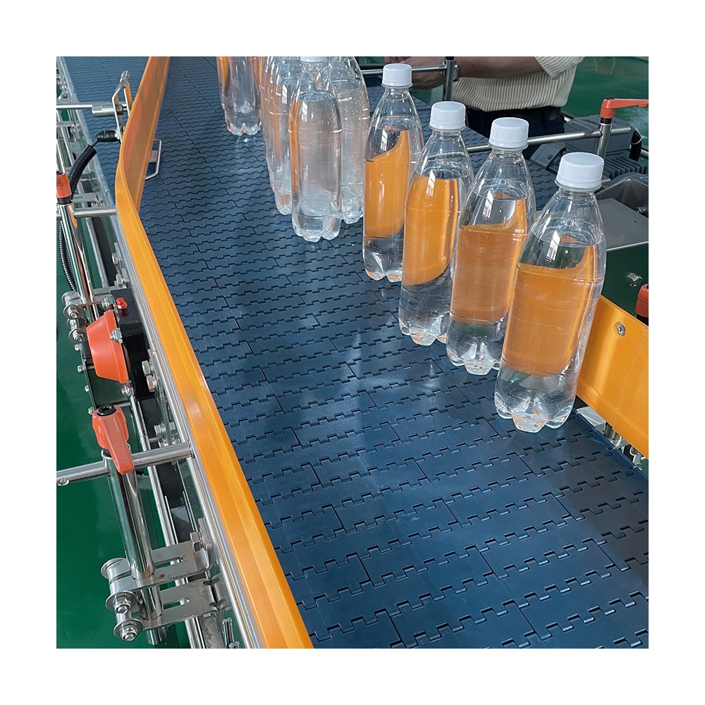 Bifa 7.5"W Inline Conveyor with Plastic Table Top Belt Cleated for Food and beverage production line