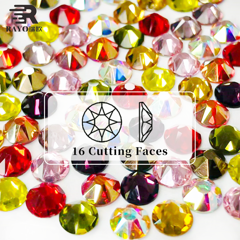 Wholesale Round Hot Fix Transfer with Loose Rhinestones Sizes SS10 SS16 SS20 SS30 for Accessory Decoration