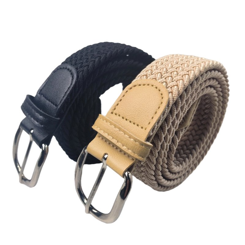 100% Stretch Woven Elastic Seamless Invisible braided Belt For Men's and Women's Fashion Canvas Jeans Braid Belt with Lazy Belt