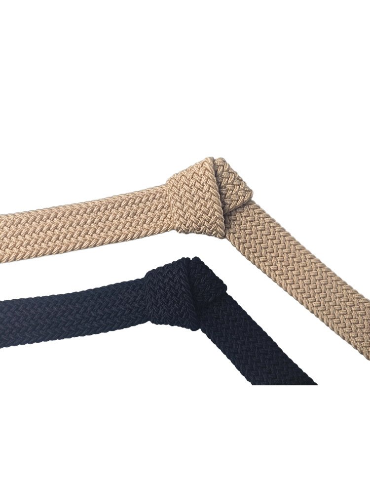 100% Stretch Woven Elastic Seamless Invisible braided Belt For Men's and Women's Fashion Canvas Jeans Braid Belt with Lazy Belt