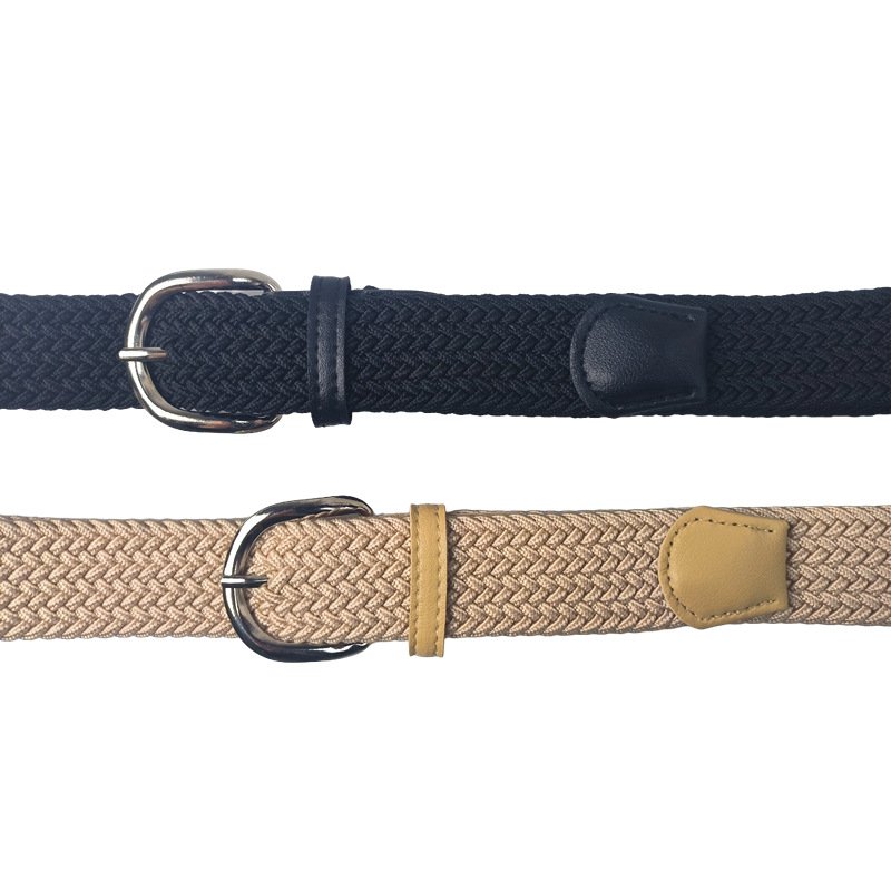 100% Stretch Woven Elastic Seamless Invisible braided Belt For Men's and Women's Fashion Canvas Jeans Braid Belt with Lazy Belt