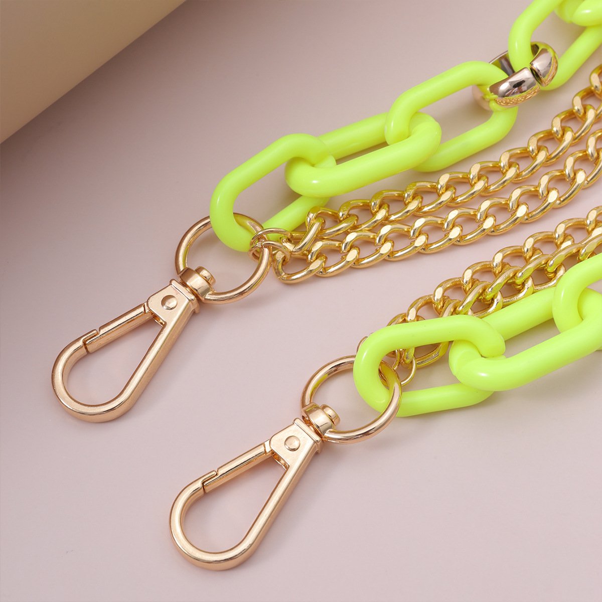 European and American Popular Personality Metal Cross Colorful Acrylic Waist Chain For Women Multi-layer Manual Body Chain