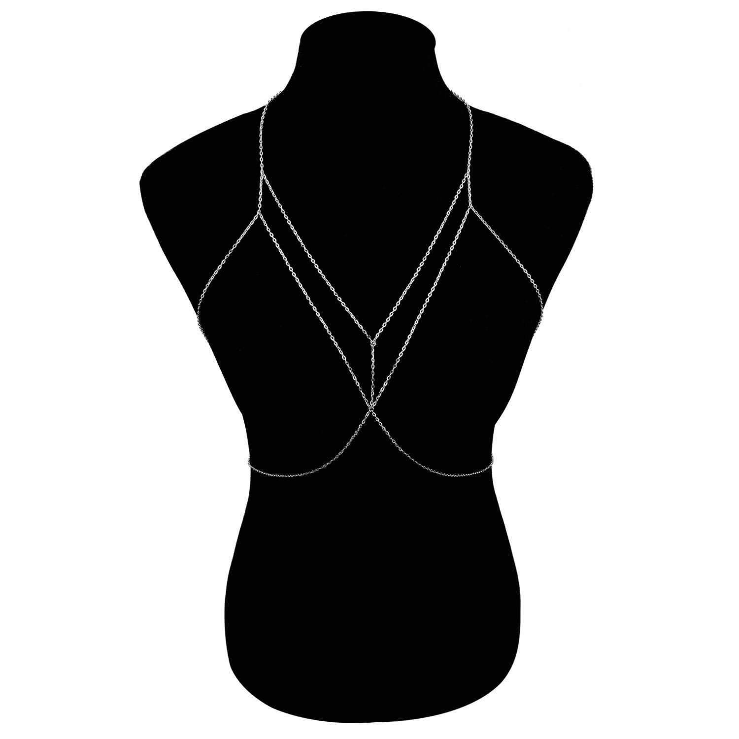 2023 Waist Chain Belt Heart Diamond Chest Body Jewelry Luxury Tassel Flashing Rhinestone Heart Waist Chain Gold Plated For Women