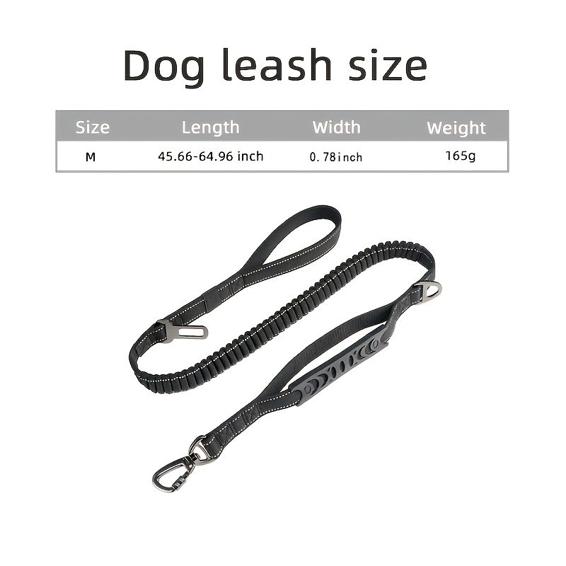 Manufacturers Oem Custom Heavy Duty Long Reflective Bungee Pet Leashes Double Handle Pet Dog Seat Belt Multifunction Dog Leash