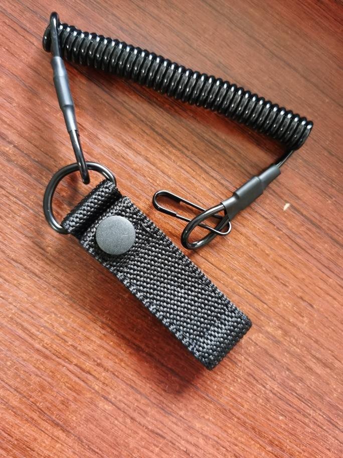 Spring rope belt outdoor hiking camping nylon woven webbing belt stainless steel wire imitation elastic waist chain accessory
