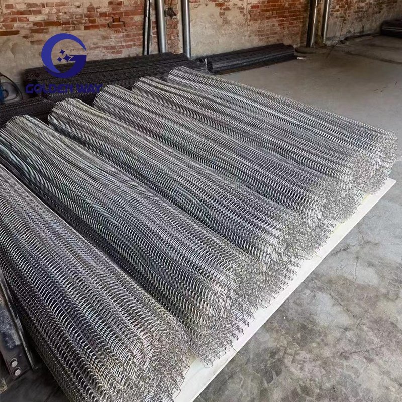 Manufacturer SS304 Efficient Heat Resistant Stainless Steel Spiral Wire Mesh Conveyor Belt For Tunnel Oven Chain
