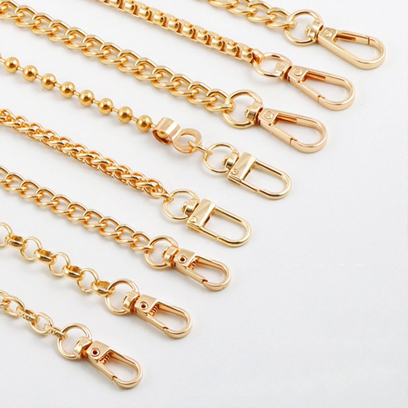2024 Fashion Handbag Hardware Chains Bag Accessories 3 Colors Replacement Bag Straps Purse Crossbody Metal Bag Chains