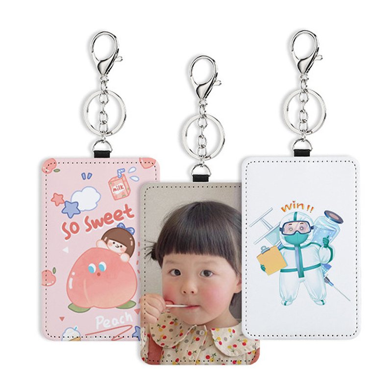 Sublimation Heat Press Credit Card Holder Wallet Pouch Blank Pu Leather Keychain One Side Sublimation Diy Heat Transfer Printing
