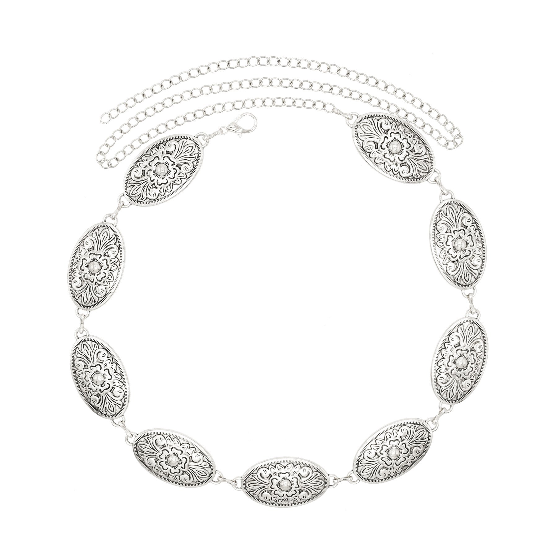 Golden Silver Metal Carves Flower Women Belt Women Accessories Carved Pattern Dress Waist Belly Chains Popular