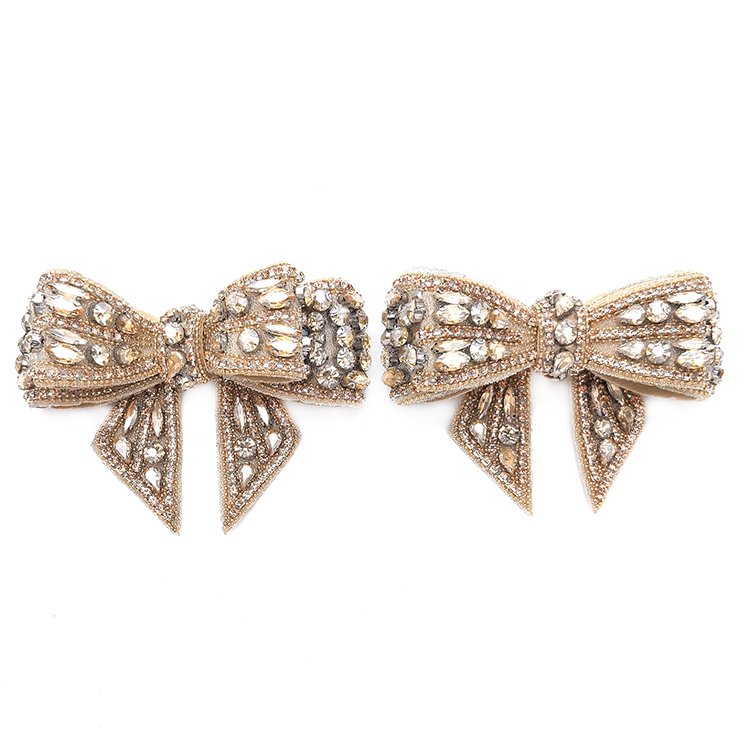 Popular design 6.5*10 luxury jeans coat dress bag belt rhinestone bow shoe accessories