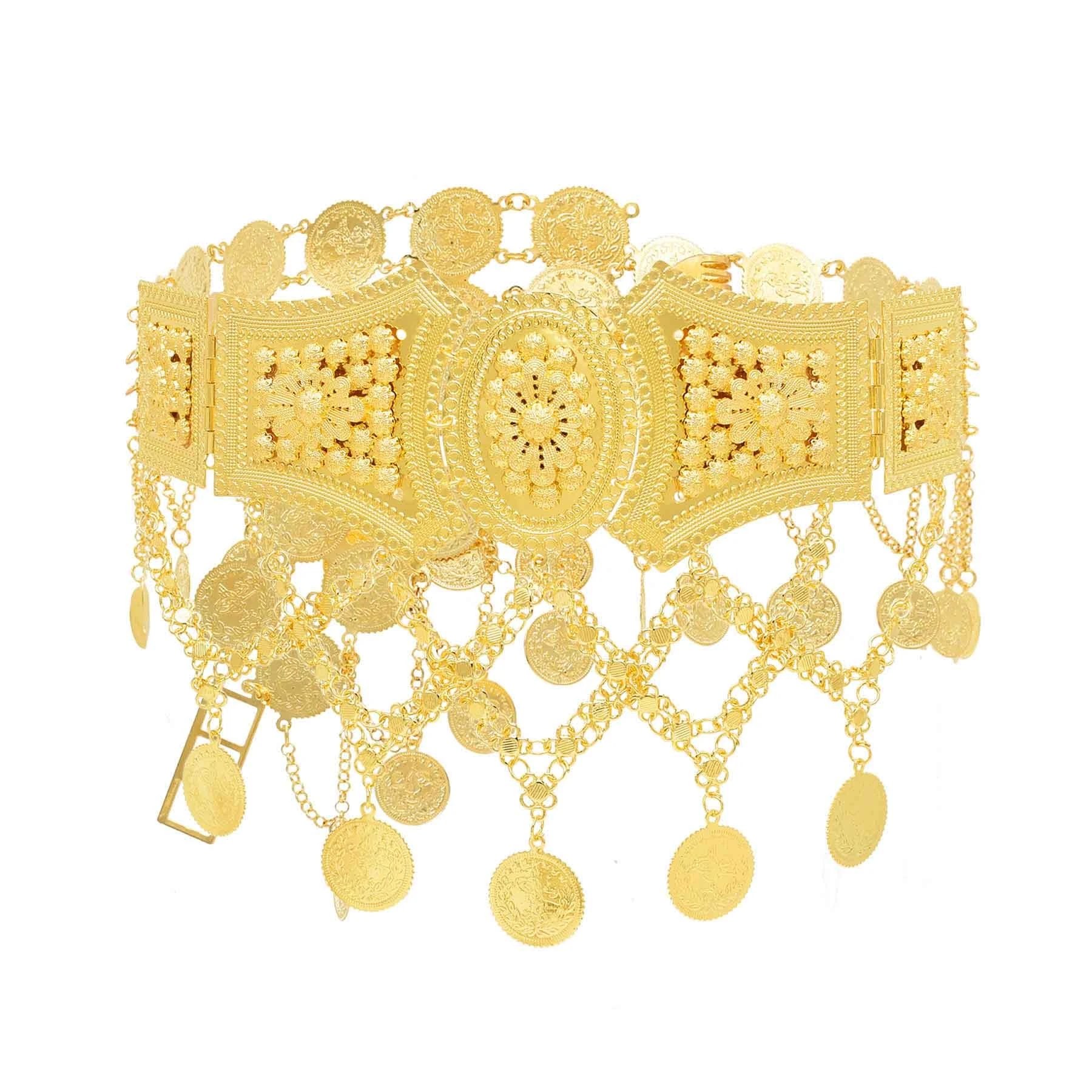 Golden Coin Tassel Women Belt Body Jewelry Ethnic Statement Waist Chains