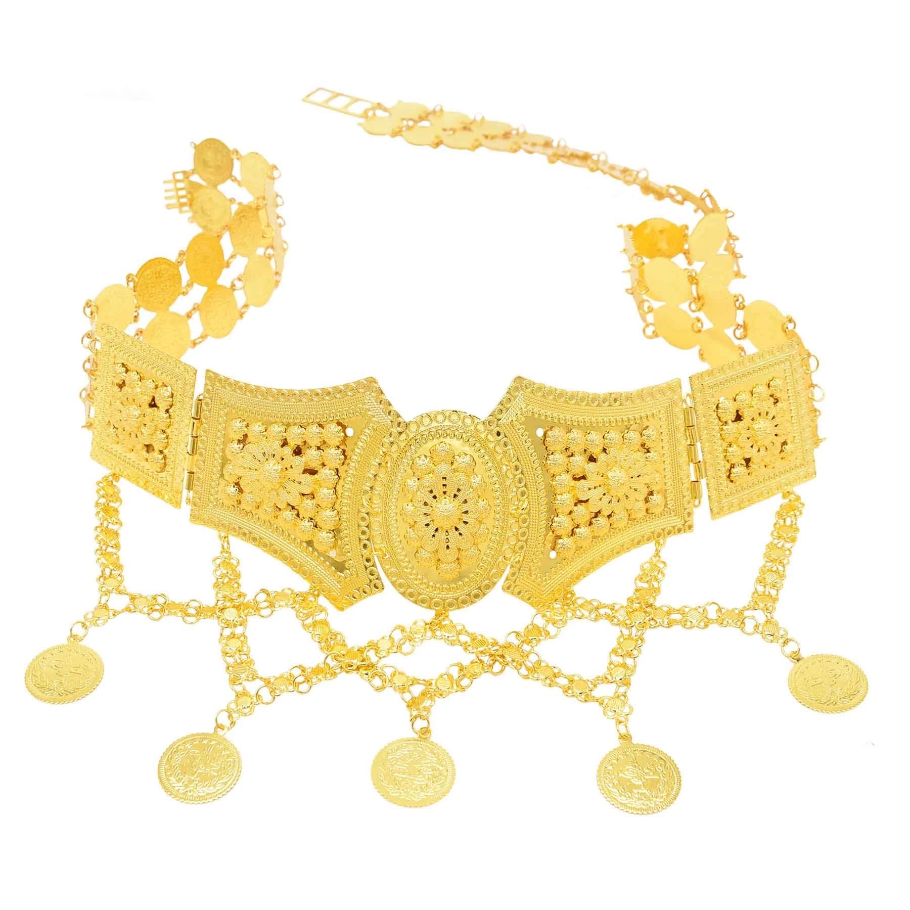Golden Coin Tassel Women Belt Body Jewelry Ethnic Statement Waist Chains