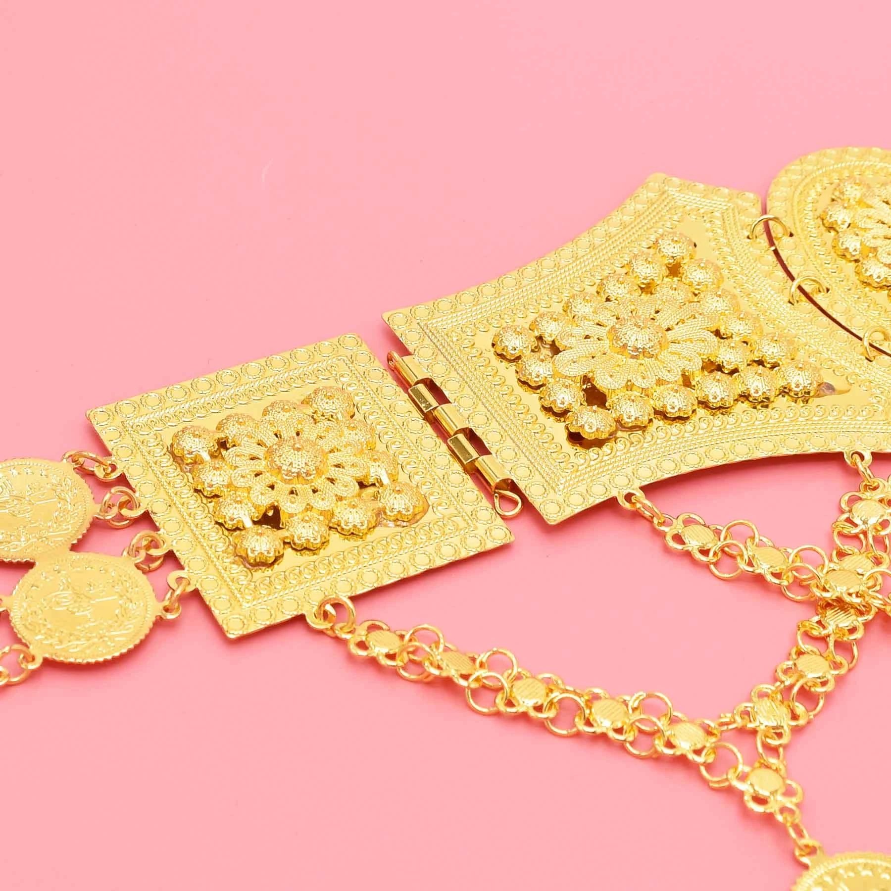 Golden Coin Tassel Women Belt Body Jewelry Ethnic Statement Waist Chains