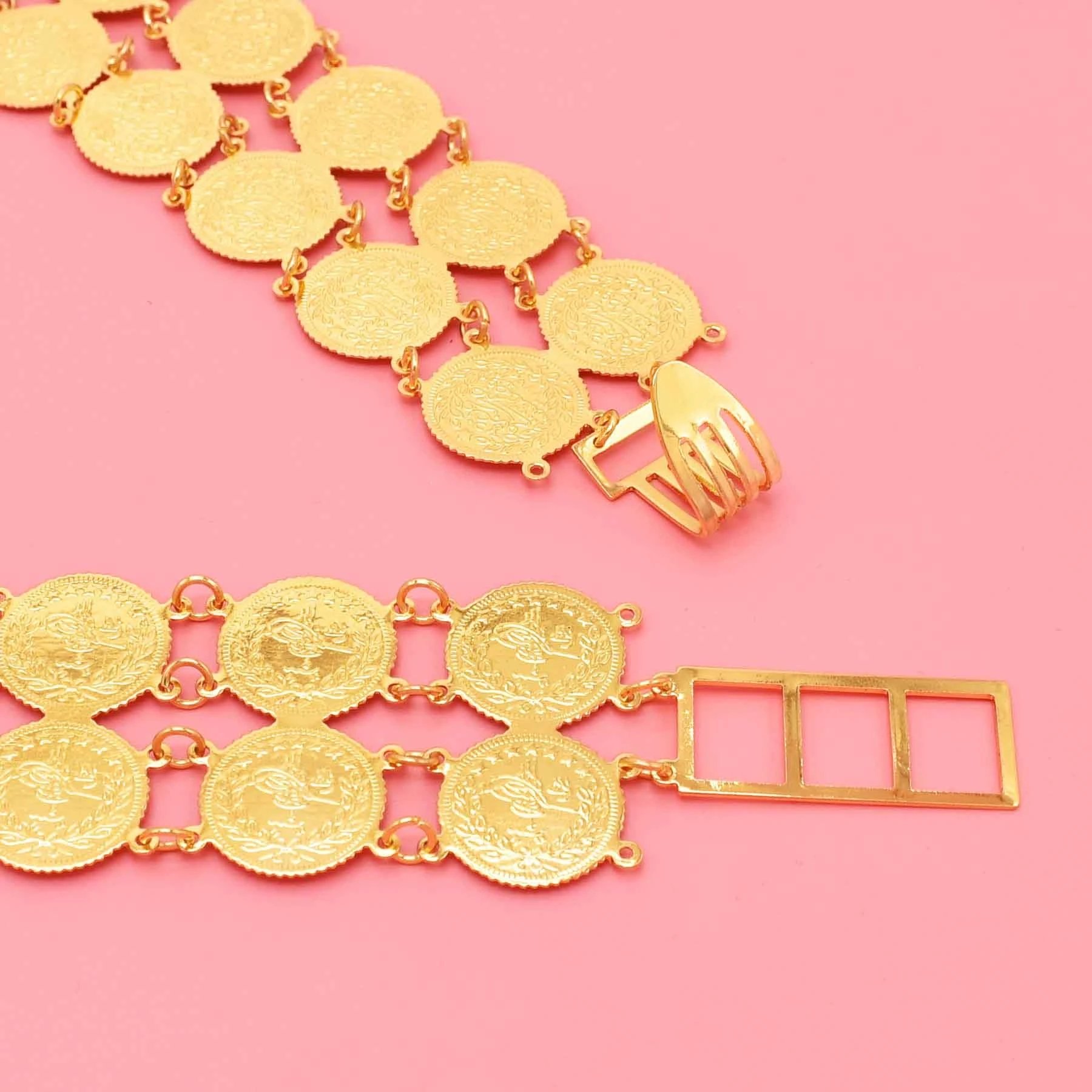 Golden Coin Tassel Women Belt Body Jewelry Ethnic Statement Waist Chains
