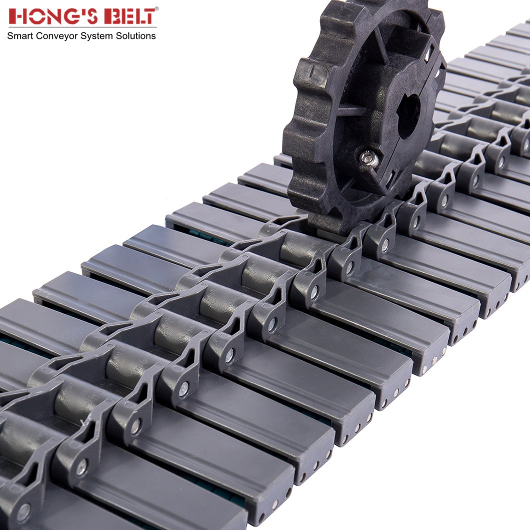 Hongsbelt LBP882M-K750/K1000/K1200 The Most Popular & Advanced Turning Magnetic Roller Chains Belt For Food/Packaging Industry