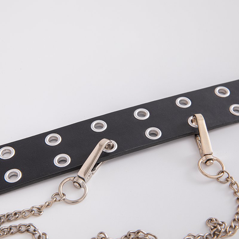 High quality women's belt PU needle buckle luxury belt chain designer belt women's matching dress