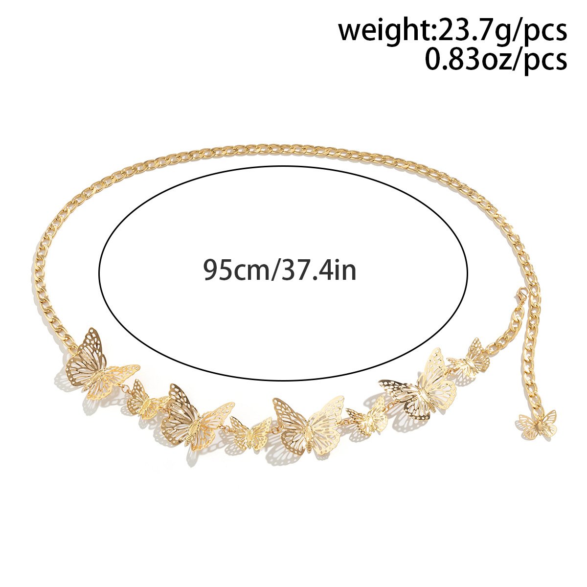 2024 new boyi Body Waist Chain Belt For Women Nightclub Punk Alloy Sexy Belly Chain Bikini Body Jewelry Butterfly Waist Chain