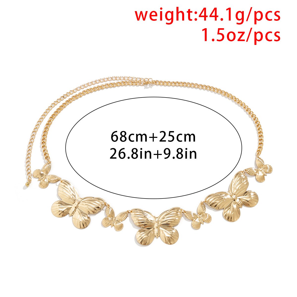 2024 new boyi Body Waist Chain Belt For Women Nightclub Punk Alloy Sexy Belly Chain Bikini Body Jewelry Butterfly Waist Chain