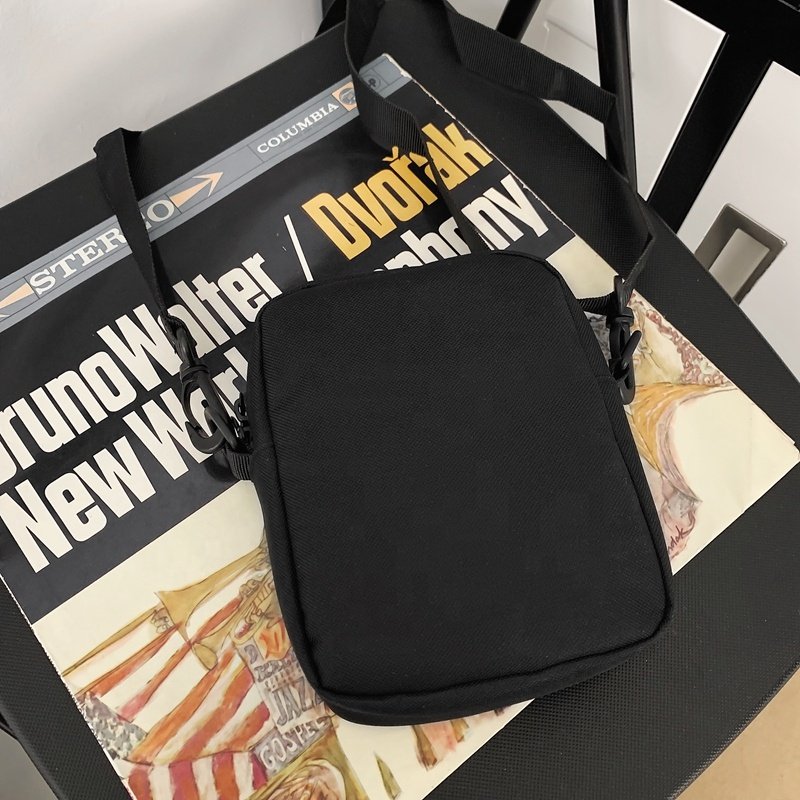 Unisex Fashion Waterproof Custom Oxford Shoulder Bag Men Women Mobile Phone Messenger Embroidery Chains Letter Bow Decorations
