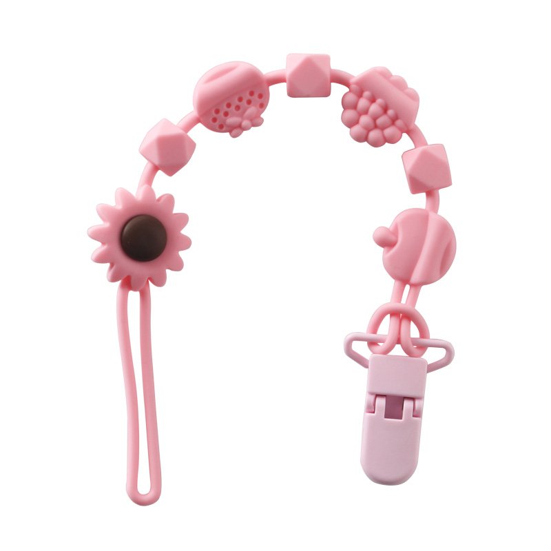 New Design silicone pacifier chain soother chain the teether chain for baby teether or pacifier with clamp