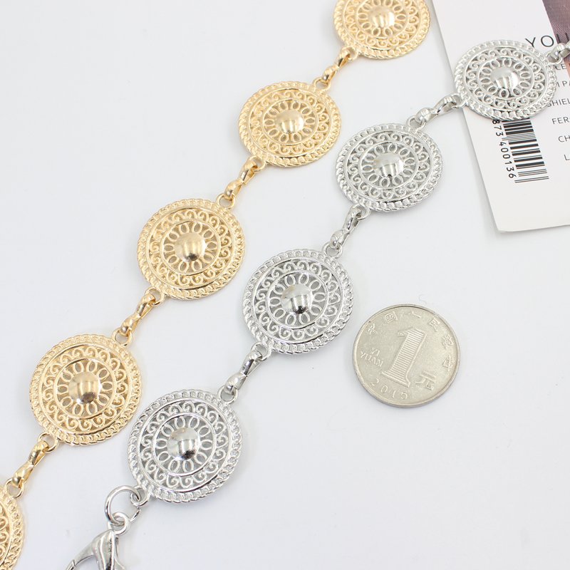 18K Gold Silver Plated Hot Sale Metal Waist Best Chain for women dresses woman belt suits big waist size