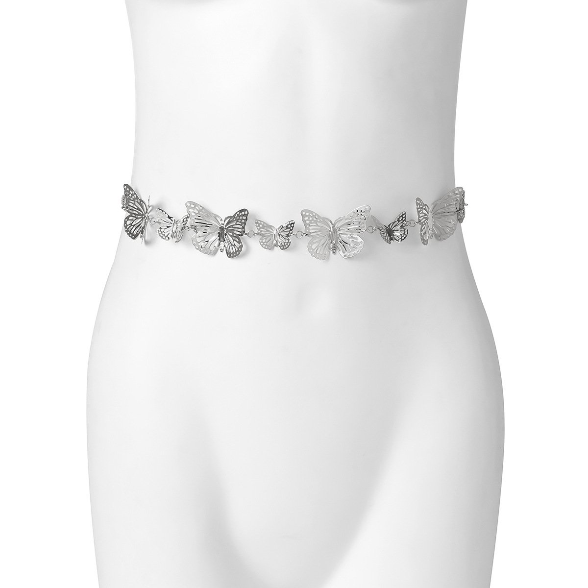 Body Belt For Women Nightclub Jewelry Butterfly Waist Chain Punk Alloy Sexy Belly Chain Bikini Body Waist Chain