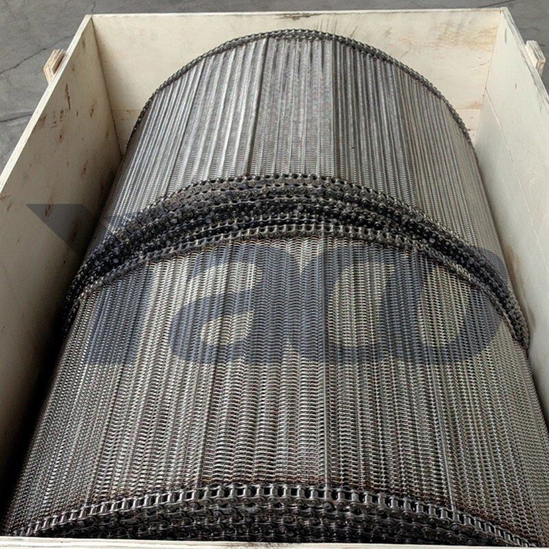Alloy/Stainless steel spiral conveyor-belt with wheel(gear) for Material Handling Transportation