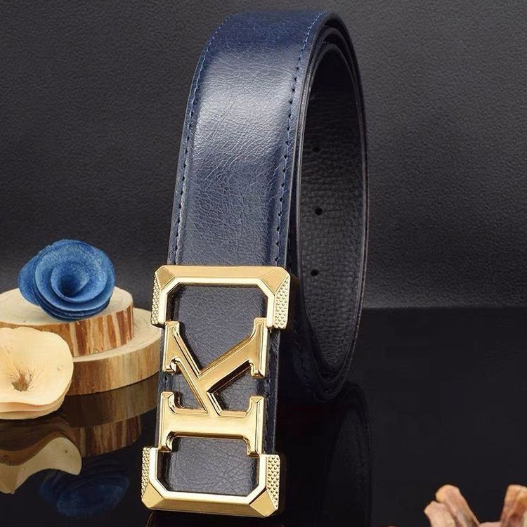 Wholesale Custom V letter belt for women's western belt buckles pu leather belt full-grain leather