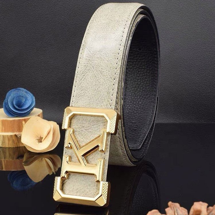 Wholesale Custom V letter belt for women's western belt buckles pu leather belt full-grain leather