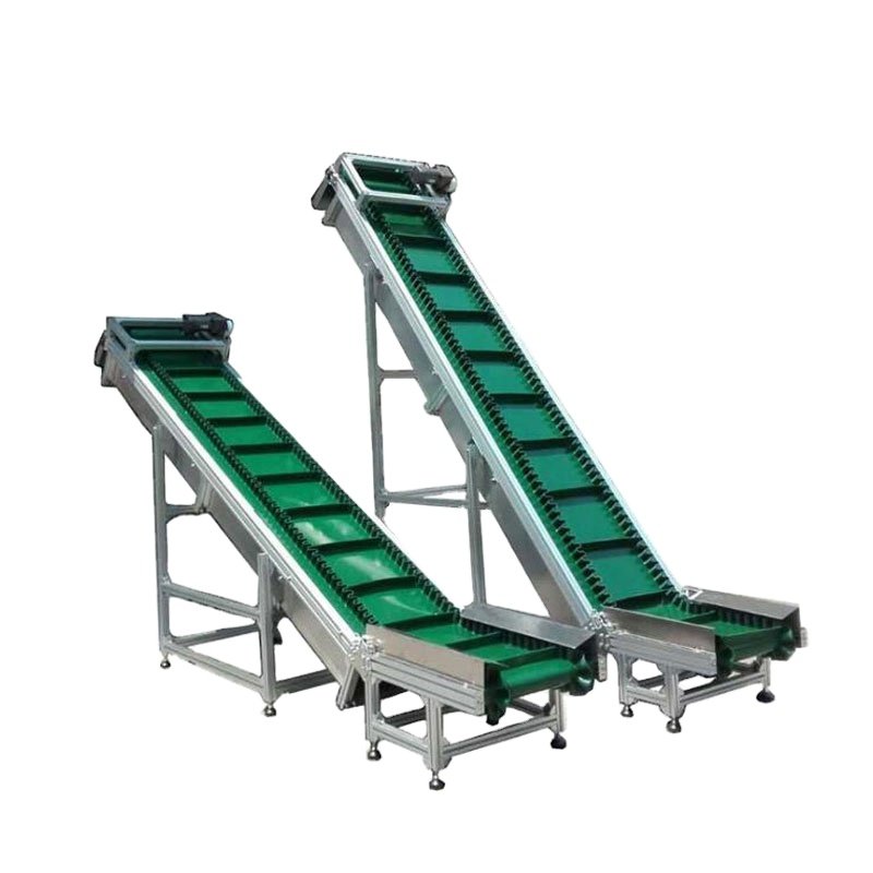 Industrial Small Assembly Line Portable Mobile Cleated Plastic Transfer Automatic Lift Loading PU Electric Belt Conveyor