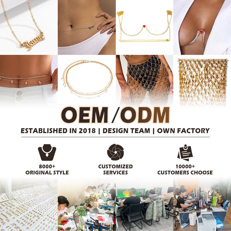Plated Body Chain Fashionable Jewelry Gold for Weddings Partiesglassgifts Chaine Acierweddingable Toucrystalille Party Trendy /