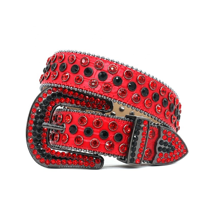 Leather Fashion Versatile Korean Edition Full Diamond SetCrystal Belt with Diamond Designer Belt Men