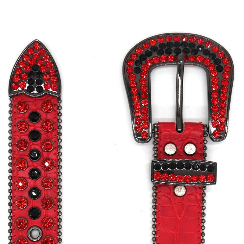 Leather Fashion Versatile Korean Edition Full Diamond SetCrystal Belt with Diamond Designer Belt Men