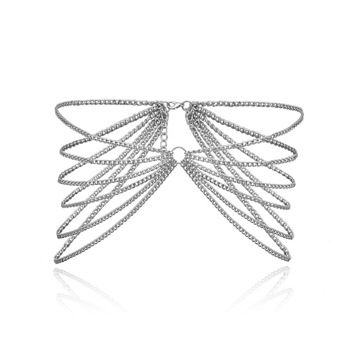 U Style Sexy Waistbands Dress Accessories Clasp Multilayer Metal Waist Chain Belt for Women