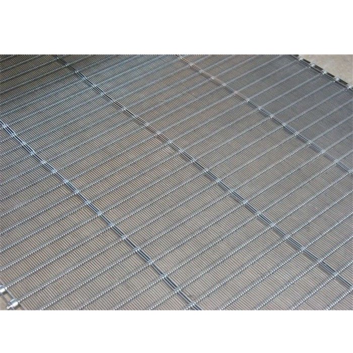 Customized 304 Stainless Steel Eye Link Ring Mesh Conveyor Belt For Food Transportation Line