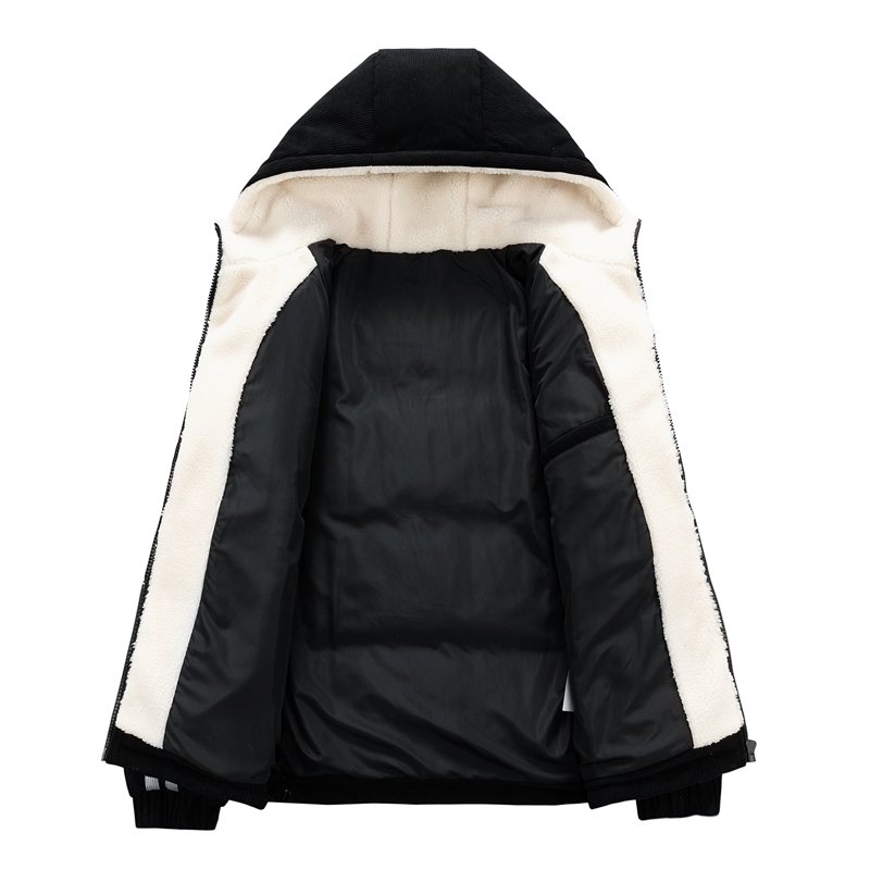 OEM custom designed Winter sports coat men's stand-up collar cardigan outdoor casual warm down jacket