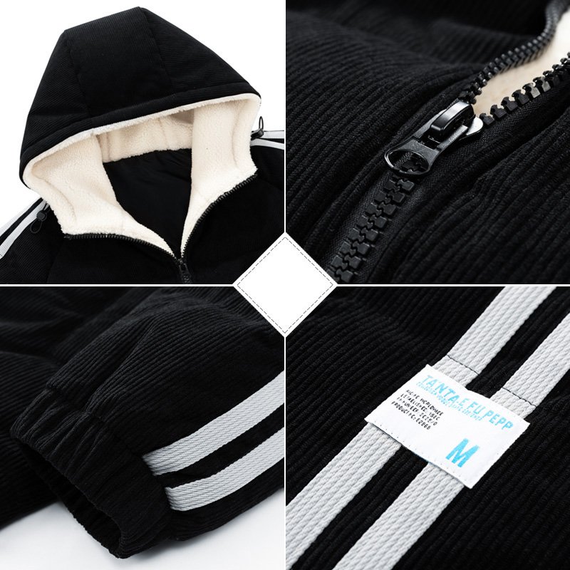 OEM custom designed Winter sports coat men's stand-up collar cardigan outdoor casual warm down jacket
